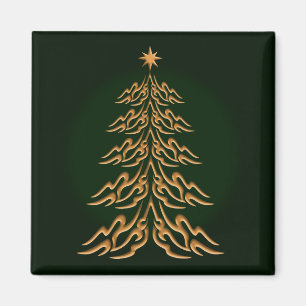 Green Bell Christmas Tree Magnet
