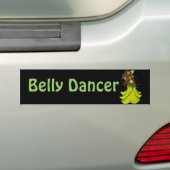Green Belly Dancer Bumpersticker (Op auto)