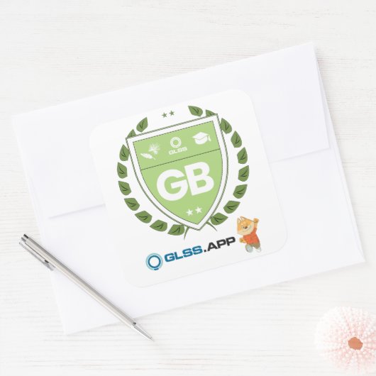 Green Belt Certified - GLSS.app Vierkante Sticker (Envelop)