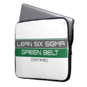 Green Belt Lean Six Sigma-gecertificeerd Laptop Sleeve (Voorkant Links)
