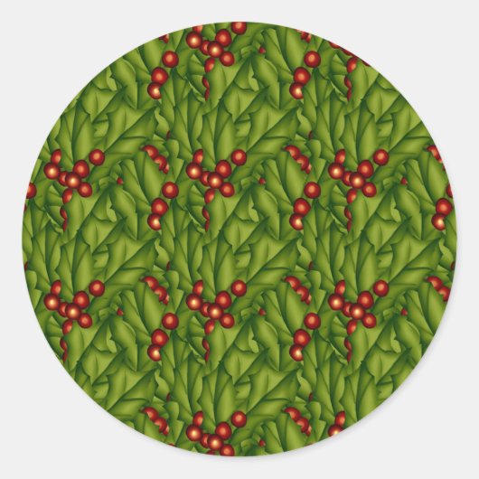 Green Berry Kerst sticker (Voorkant)