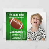 Green Big Ball Football Anniversaire Invitations p (Devant)