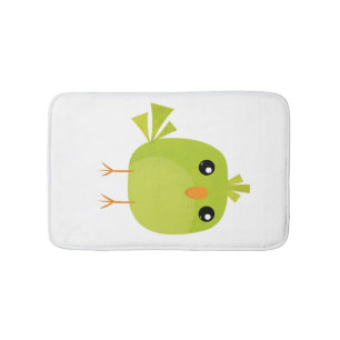 Green Bird Cartoon Badmat
