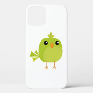 Green Bird Cartoon iPhone 12 Hoesje