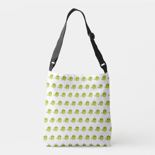 Green Bird Cartoon Crossbody Tas (Achterkant)
