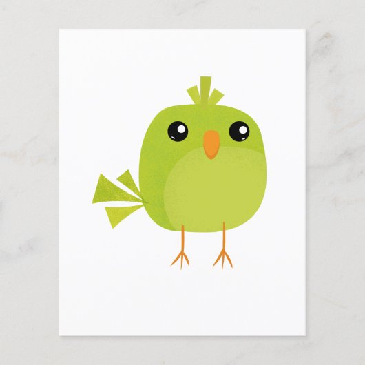 Green Bird Cartoon Flyer (Voorkant)