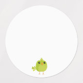 Green Bird Cartoon Labels (Design 2)