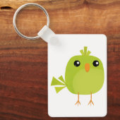 Green Bird Cartoon Sleutelhanger (Voorkant)