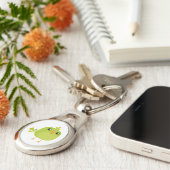 Green Bird Cartoon Sleutelhanger (Zijkant)