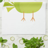 Green Bird Cartoon Theedoek (Gevouwen)