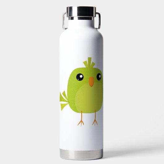 Green Bird Cartoon Waterfles (Voorkant)