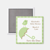 Green Bird en Umbrella Magneet (Voorkant / Achterkant)