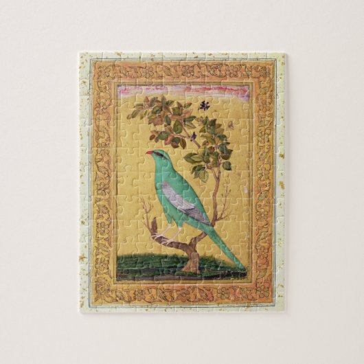 Green Bird, Mughal (gouache op papier) Legpuzzel (Verticaal)