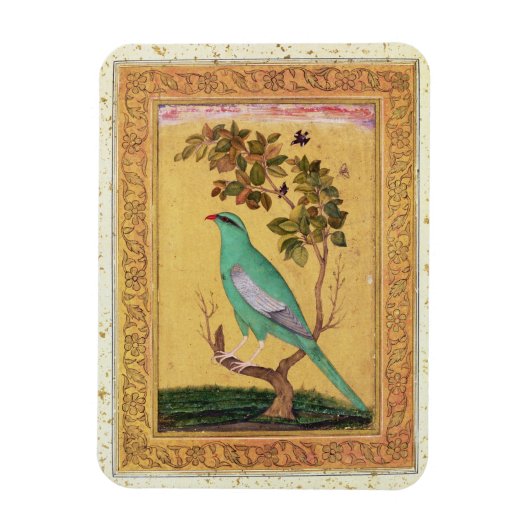 Green Bird, Mughal (gouache op papier) Magneet (Verticaal)