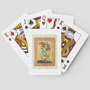 Green Bird, Mughal (gouache op papier) Speelkaarten