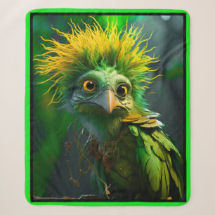 Green Bird Sherpa Deken