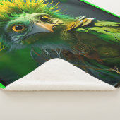 Green Bird Sherpa Deken (3/4)