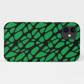 Green Black Abstract Organic Skin Pattern Case-Mate iPhone Case (Achterkant (horizontaal))