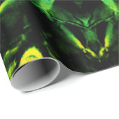 Green Black Abstracte ventilator Cadeaupapier (Rol Hoek)