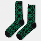Green Black Argyle Pattern Sokken (Links)