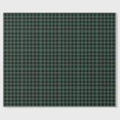 Green Black Buffalo Plaid Classic Gingham Cadeaupapier (Vlak)