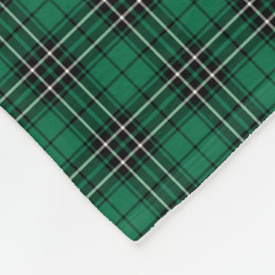 Green, Black en White Clan MacLean Hunting Tartan Fleece Deken