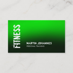 Green Black Fitness Personal Trainer Carte de visi