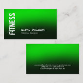Green Black Fitness Personal Trainer Carte de visi (Devant / Derrière)