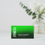 Green Black Fitness Personal Trainer Carte de visi (Debout devant)