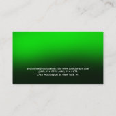 Green Black Fitness Personal Trainer Carte de visi (Dos)