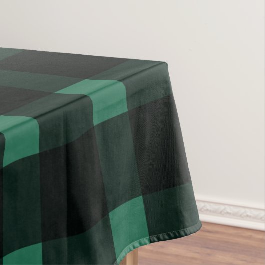 Green Black Gingham Pattern Tafelkleed (Voorbeeld)