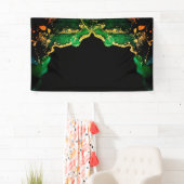 Green Black Gold Artistic Backdrop Banner (Insitu)