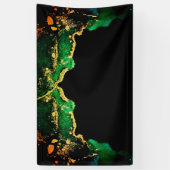 Green Black Gold Artistic Backdrop Banner (Verticaal)