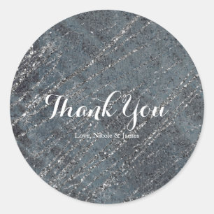 Green Black Grey Modern Marble Designer Chic Ronde Sticker