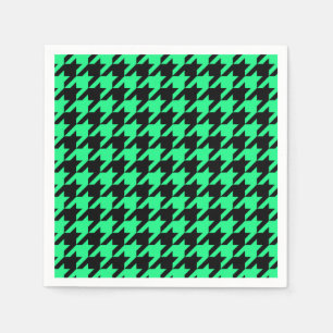 Green Black Houndstooth-controle Servet