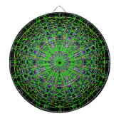 Green Black Kaleidoscope Mandala Art Dartbord (Voorkant)