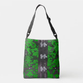 Green Black Lace Steampunk Cross Body Canvas tas (Achterkant)