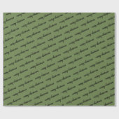 Green Black Merry-kerstpatroon Cadeaupapier (Vlak)