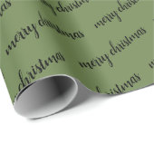 Green Black Merry-kerstpatroon Cadeaupapier (Rol Hoek)