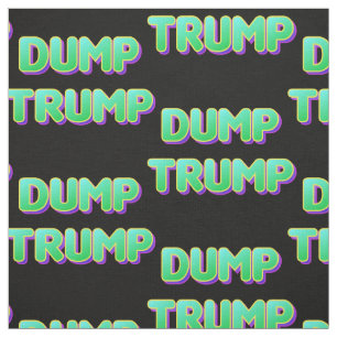 Green Black Retro Dump Trump Stof