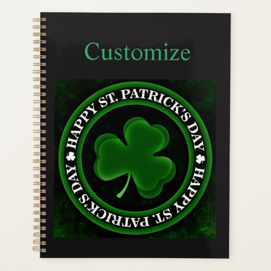 green/black shamrock St Patrick's Day Irish Pride (Devant)