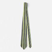 Green Black Stripes Stropdas (Voorkant)