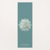 Green black two sided Mandala Yogamat (Voorkant)