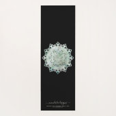 Green black two sided Mandala Yogamat (Achterkant)
