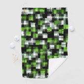 Green Black White Trendy Pattern  Golfhanddoek (Insitu)
