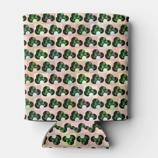 Green Block Art Lawn Bowls Pattern, Koelbox Blikjeskoeler (Achterkant)