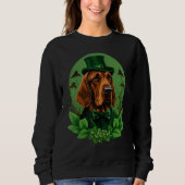 Green Bloodhound shamrock on St Patricks Day Blood Trui (Voorkant)