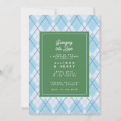 Green Blue Argyle Golf Swing repetitie diner Kaart (Voorkant)