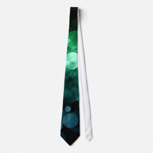 Green & Blue Bokeh Motif Design Cravate Homme
