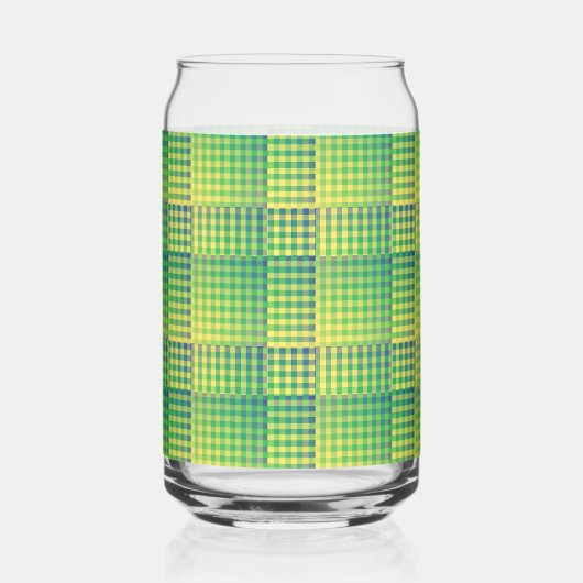 Green Blue Checker Abstract Pattern (Recto)